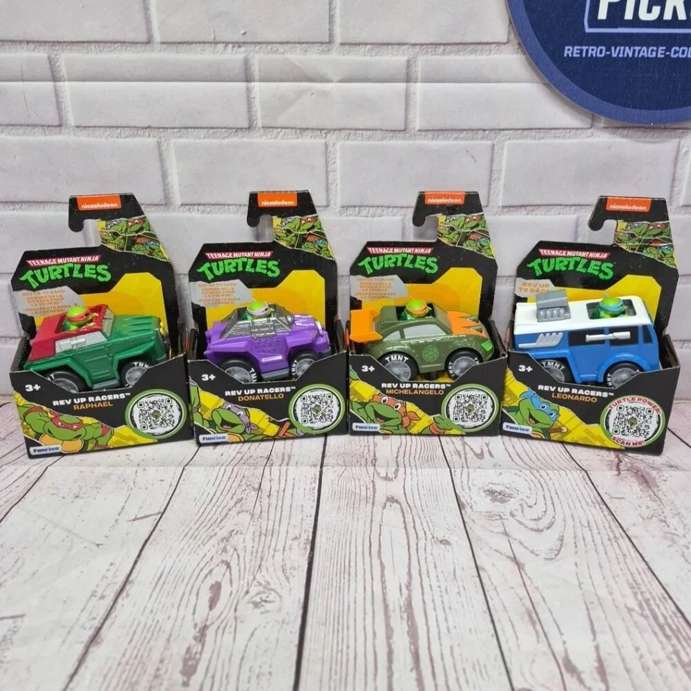 Teenage Mutant Ninja Turtles Rev Up Racers‎ Complete Set Of 4, Sealed New